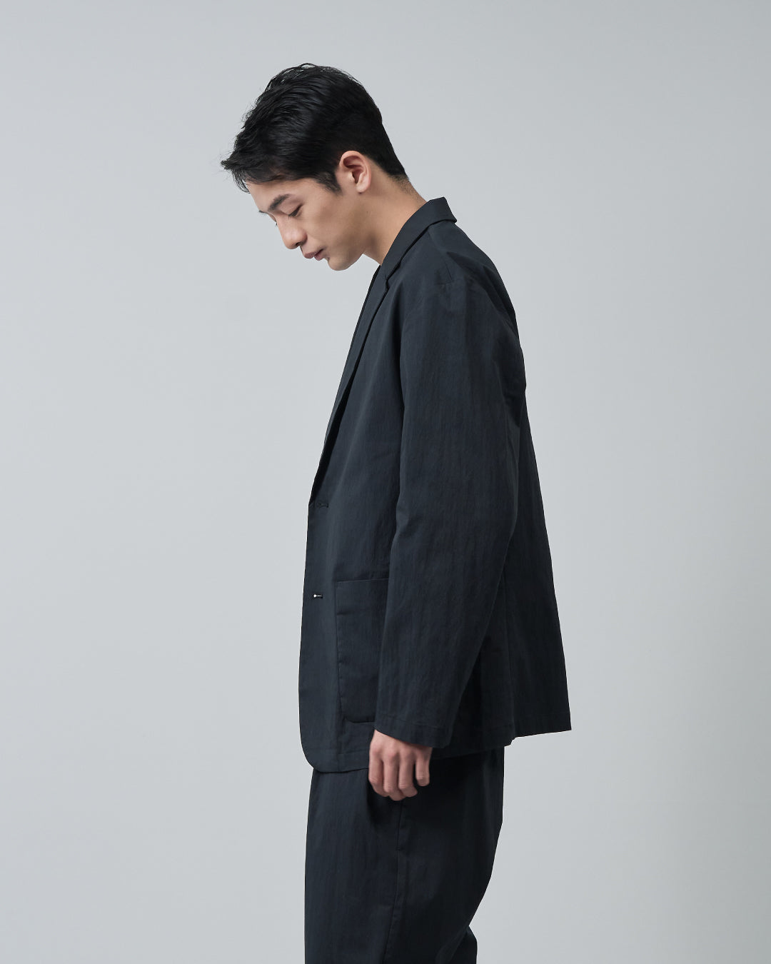 Cotton×Nylon Easy Tailored Jacket -black-