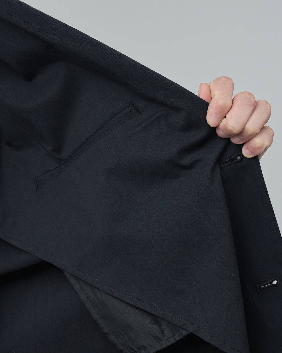 Cotton×Nylon Easy Tailored Jacket -black-