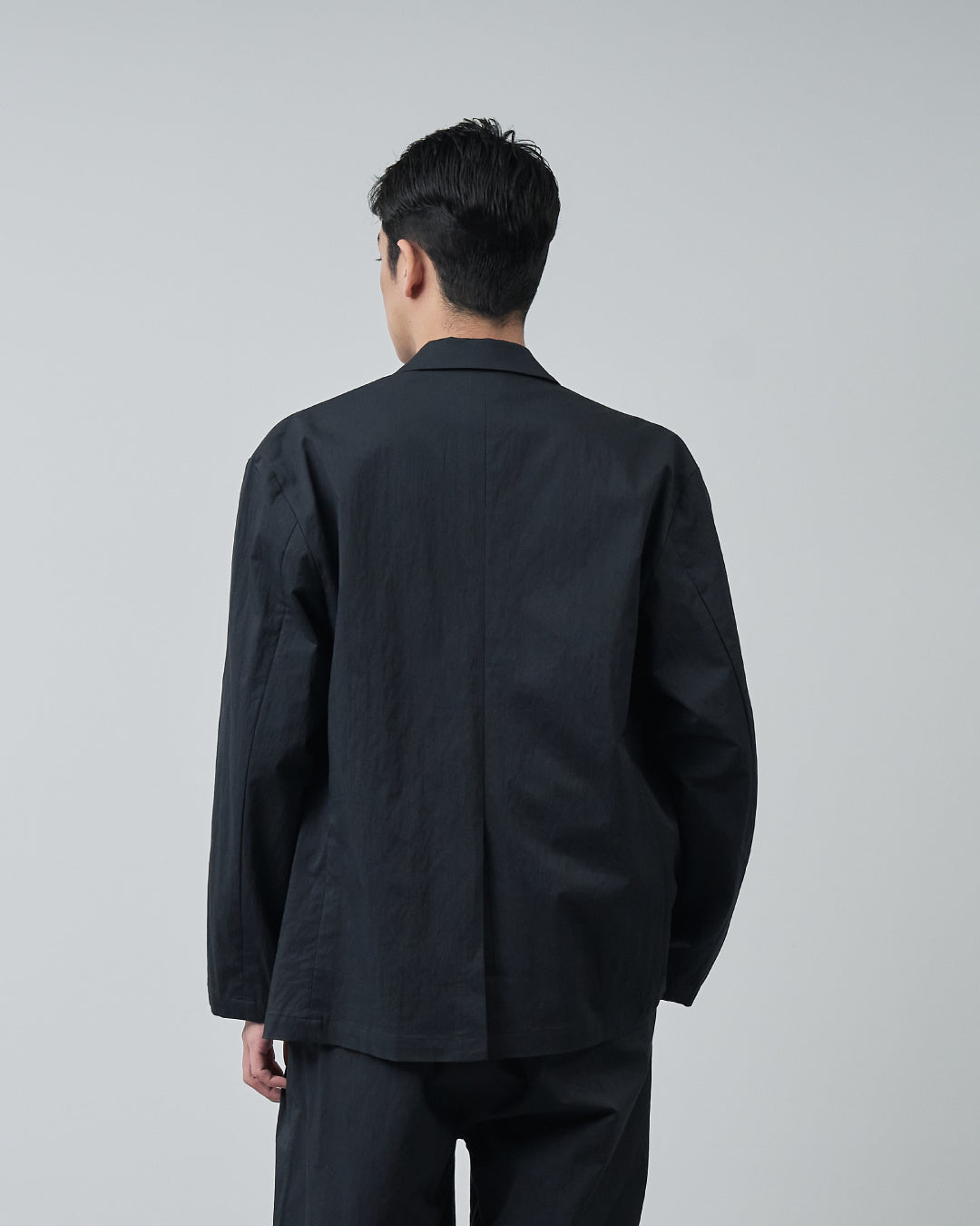Cotton×Nylon Easy Tailored Jacket -black-
