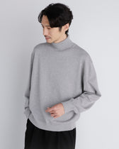 14G Cashmere Mix Highneck Knit -light gray-