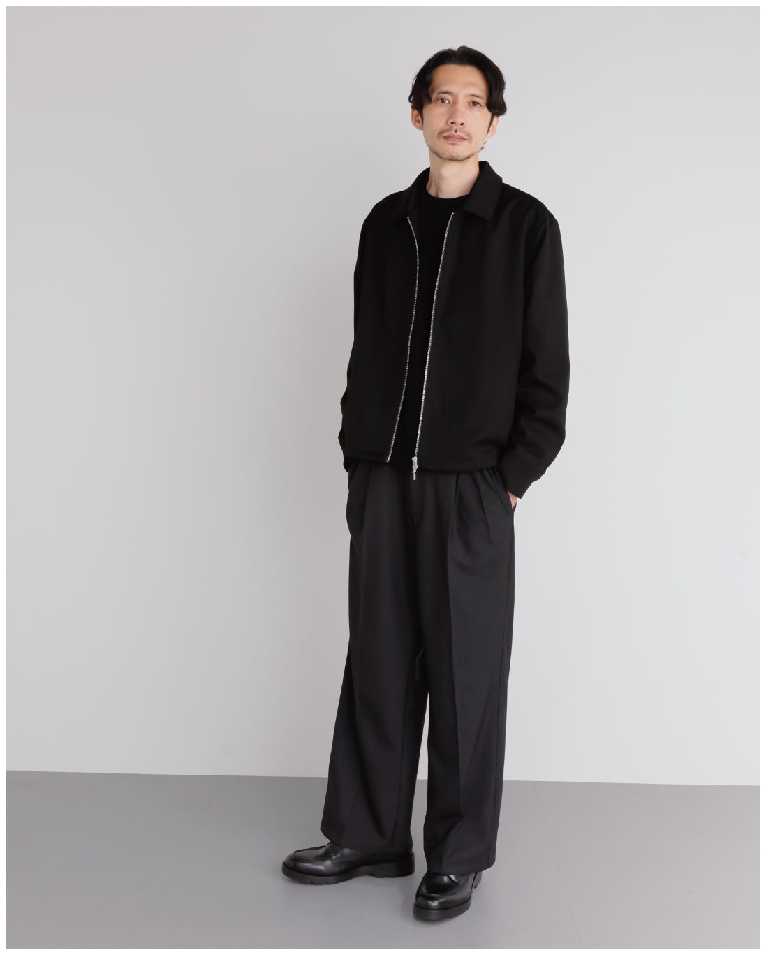 レタッチ 14G Cashmere Mix Crewneck Knit 14G Cashmere Mix Crewneck Knit -charcoal-