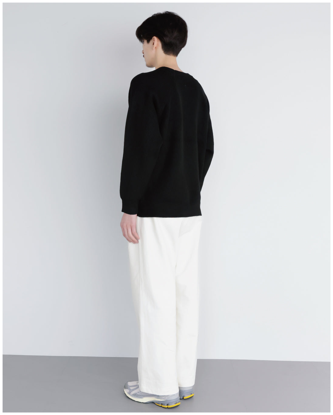 Wide Straight Chino Pants -white-