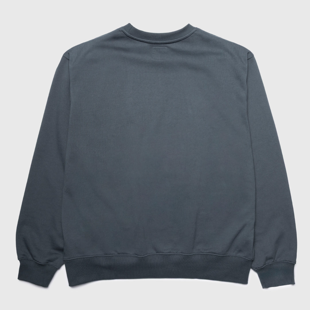 Crewneck Sweat Shirts -blue gray-