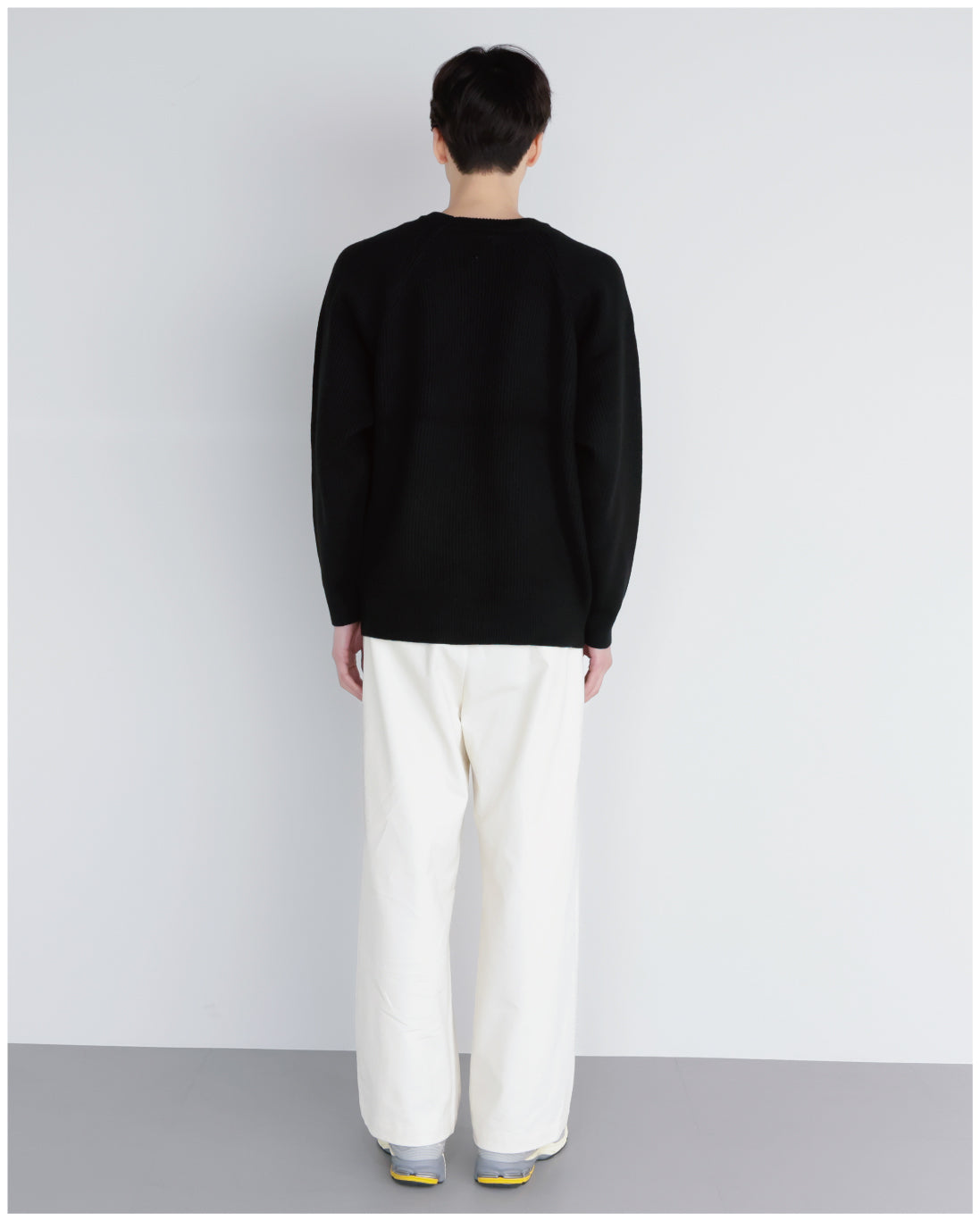 Wide Straight Chino Pants -white-