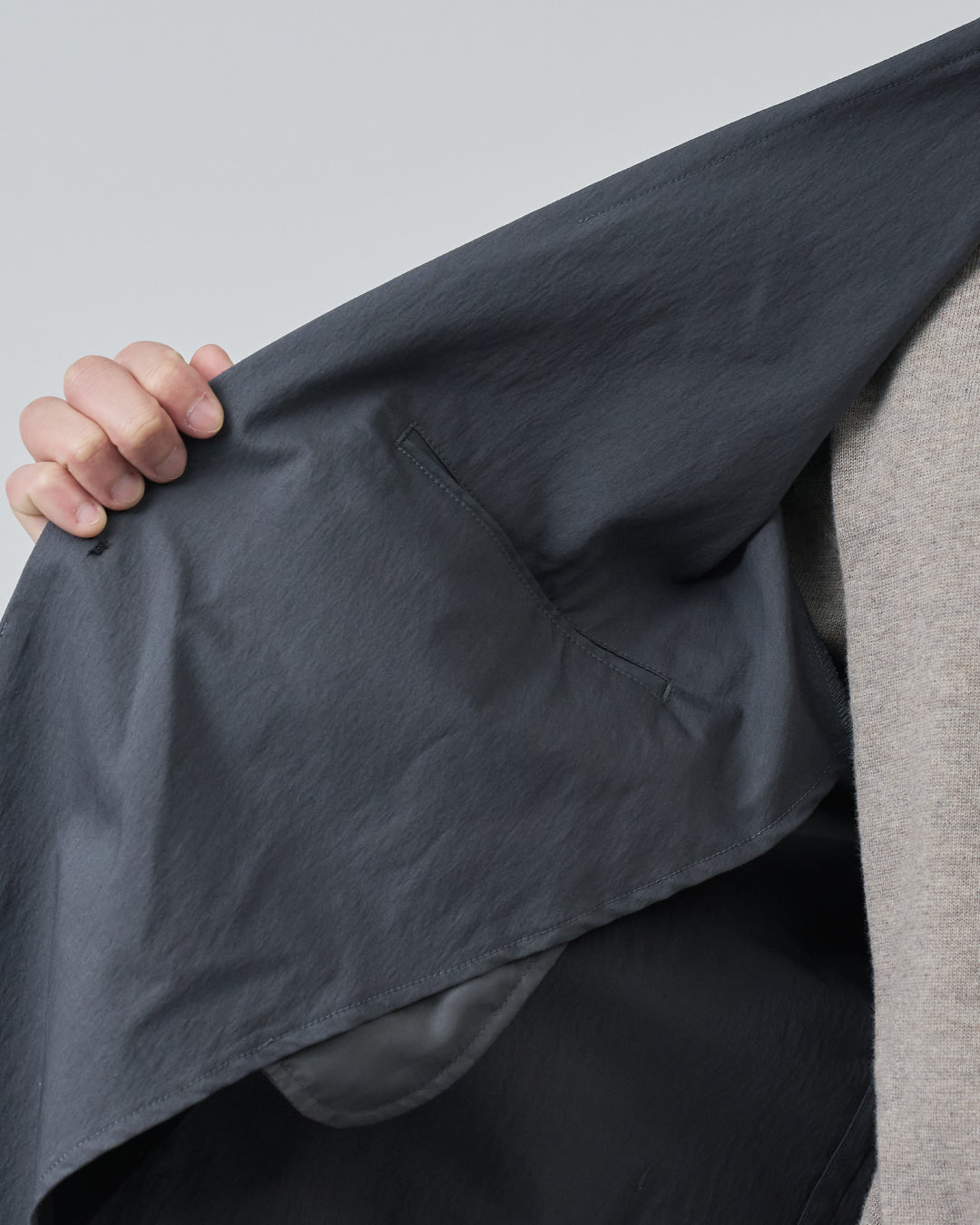 Cotton×Nylon Easy Tailored Jacket -charcoal-