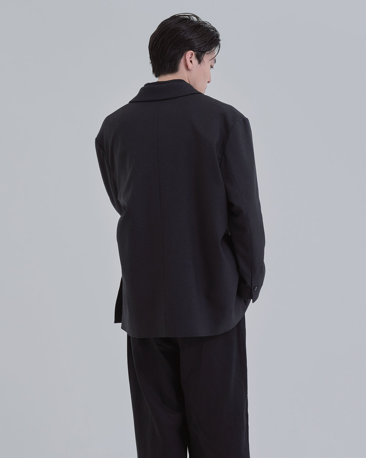 Wool Touch Tailored Jacket -black-（9）