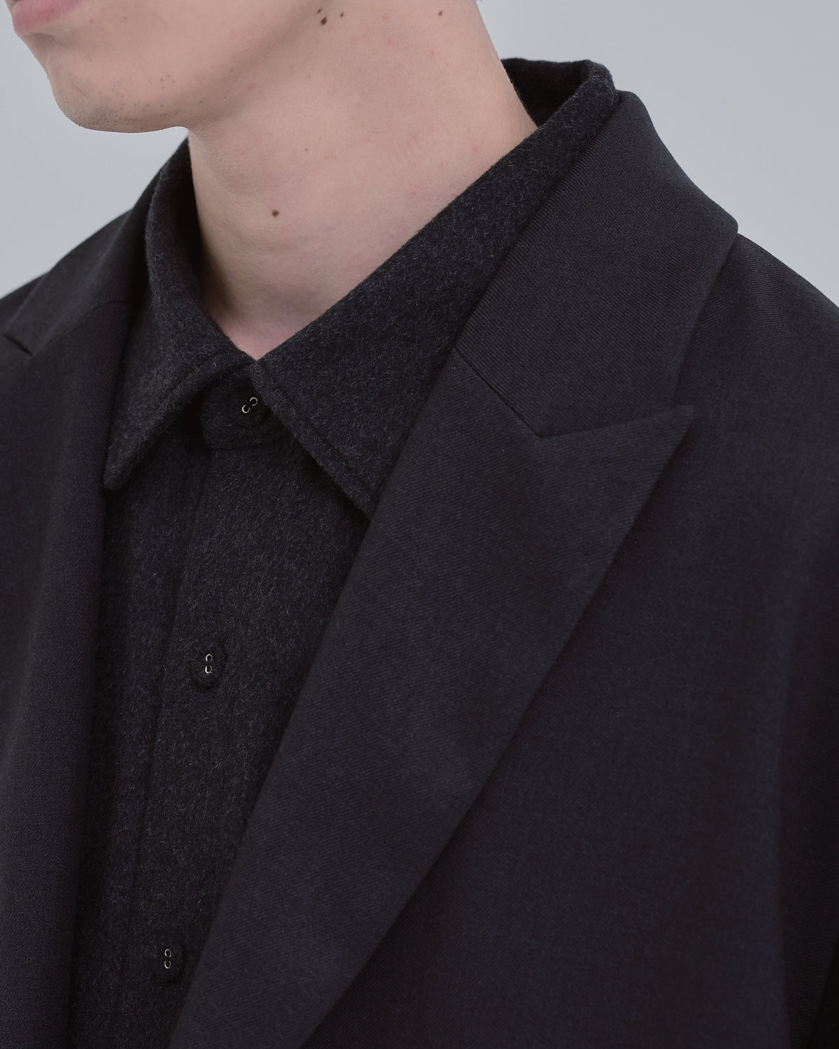 Wool Touch Tailored Jacket -black-
