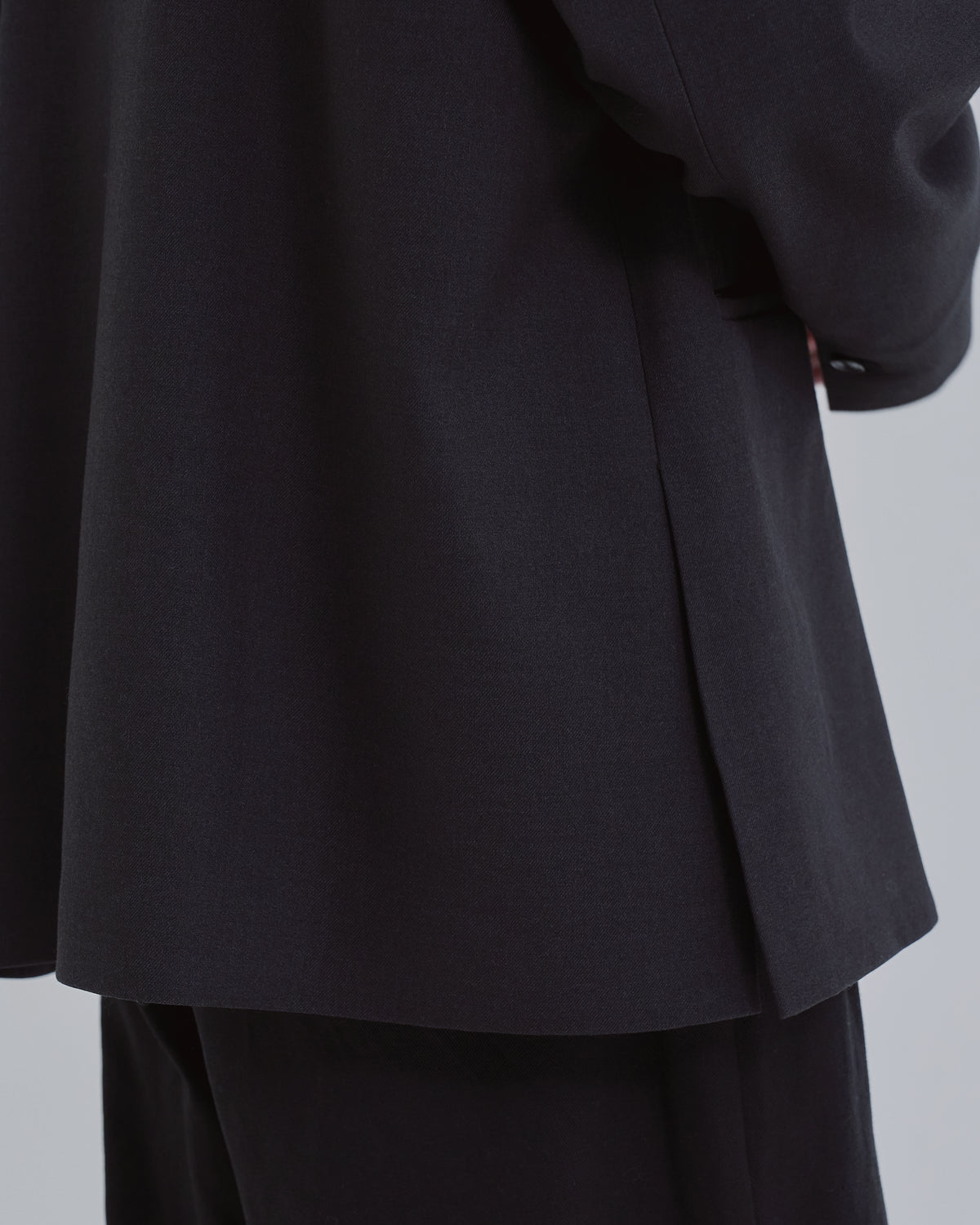 Wool Touch Tailored Jacket -black-（4）