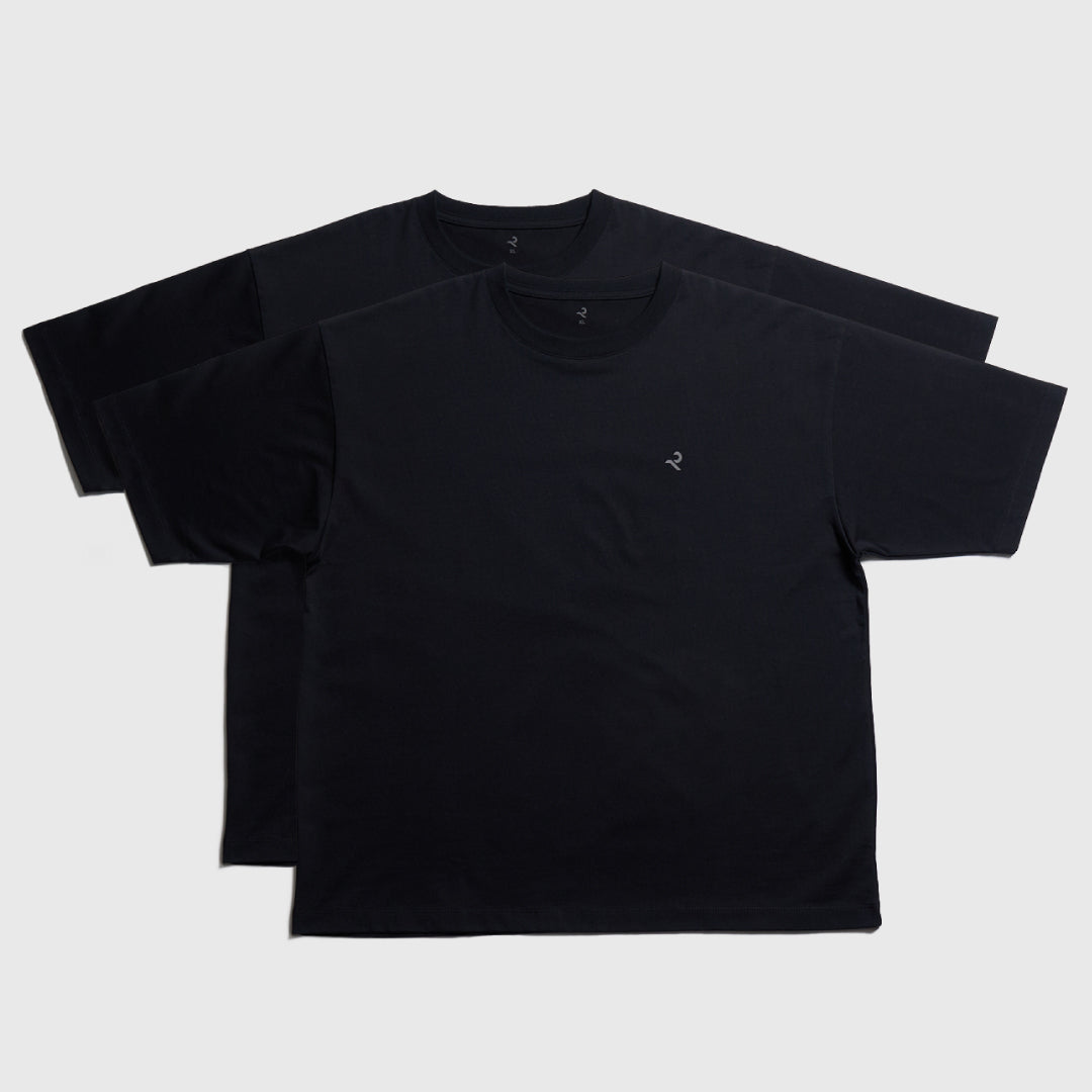 2Pack Crewneck Tee -black-