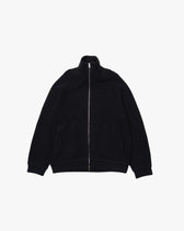 Double Zip Rib Driver's Knit -black-