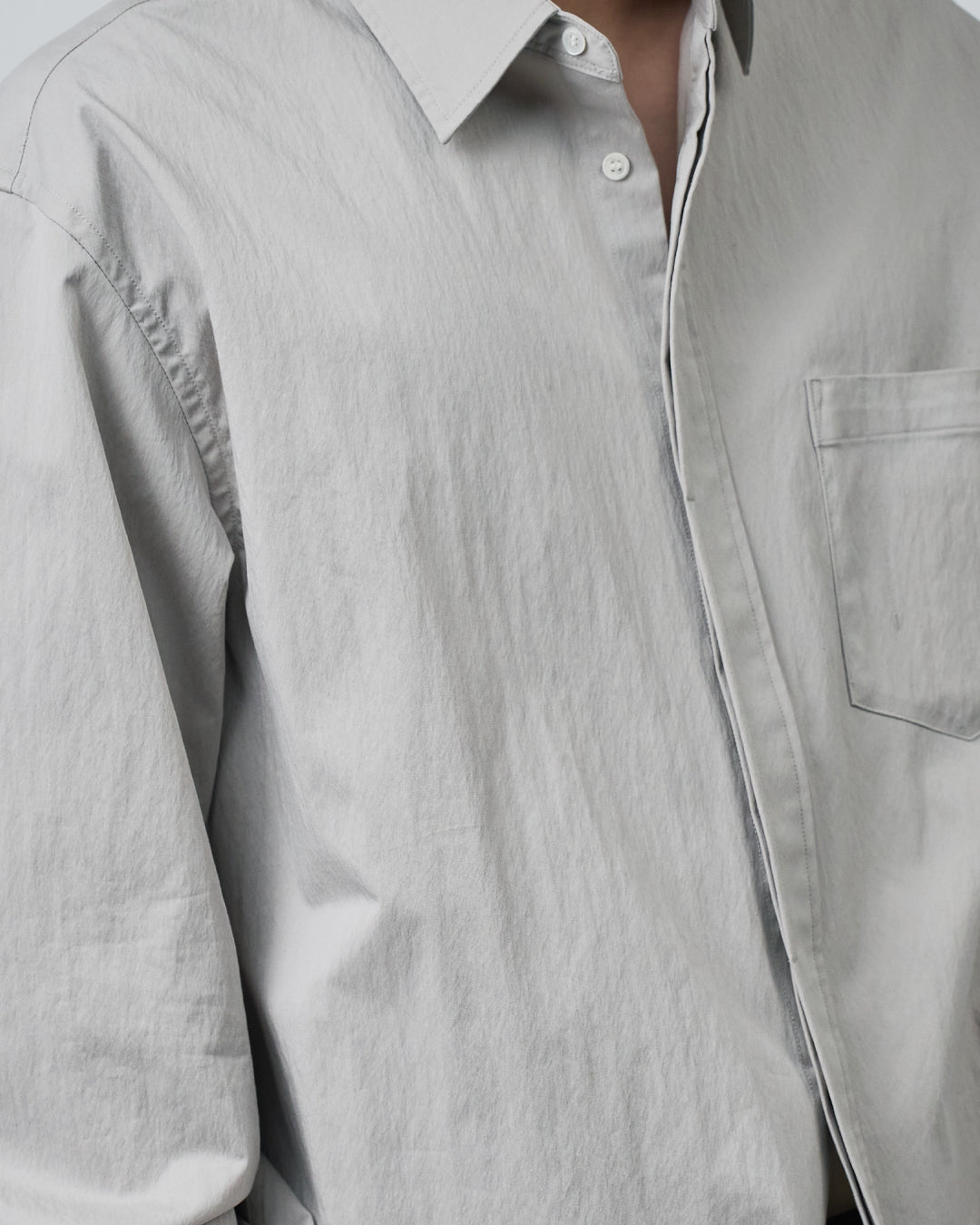 Cotton×Nylon Regular Collar L/S Shirts  -greige-