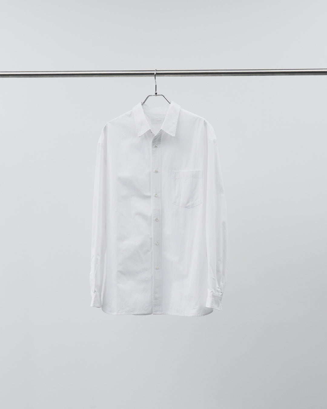 Cotton Broadcloth Regular Collar L/S Shirts -white-