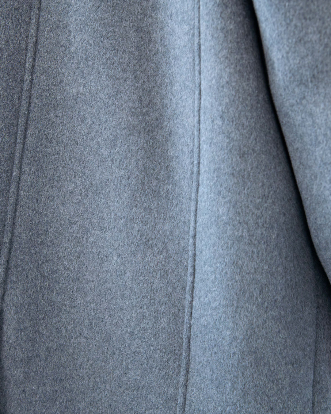 Double Melton Bal Collar Coat -gray-