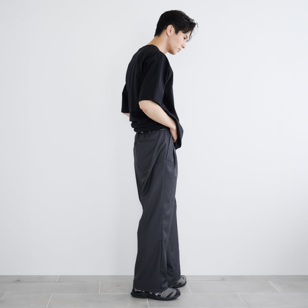 2Tuck Wide Slacks-gray-