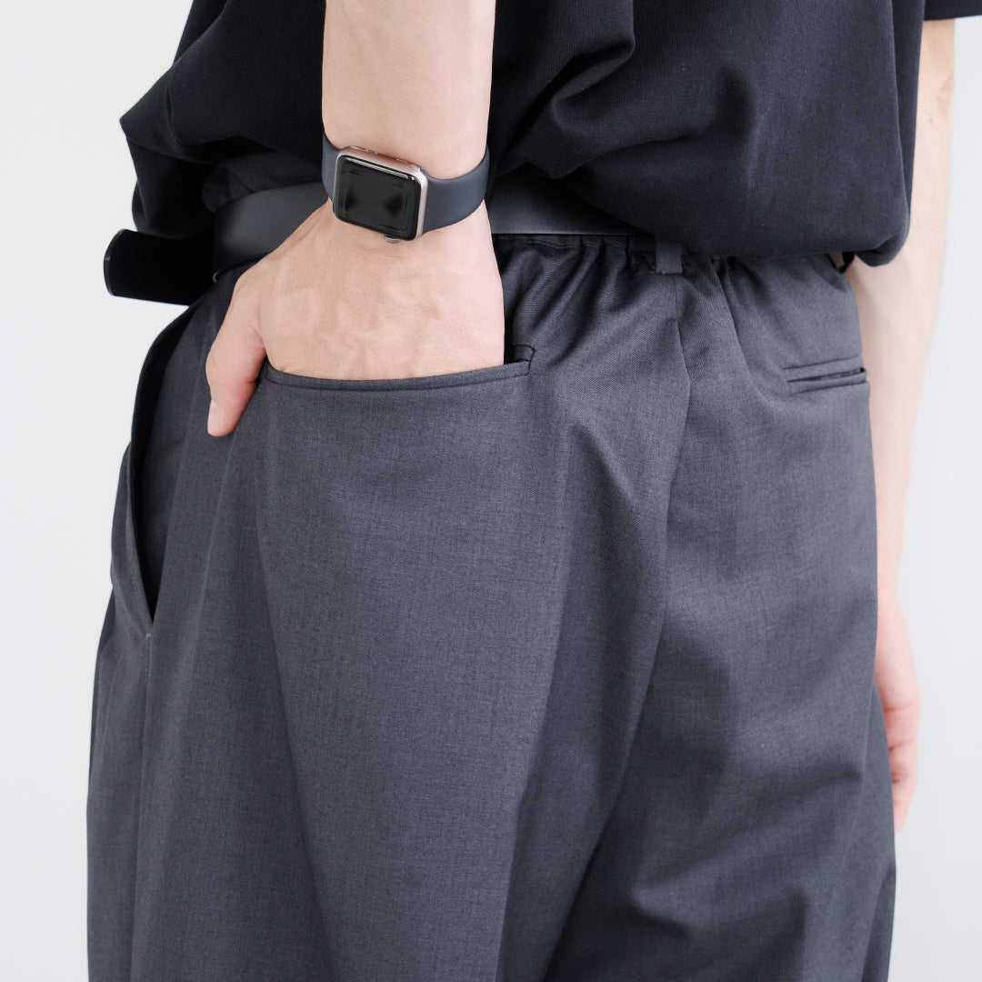 2Tuck Wide Slacks-gray-