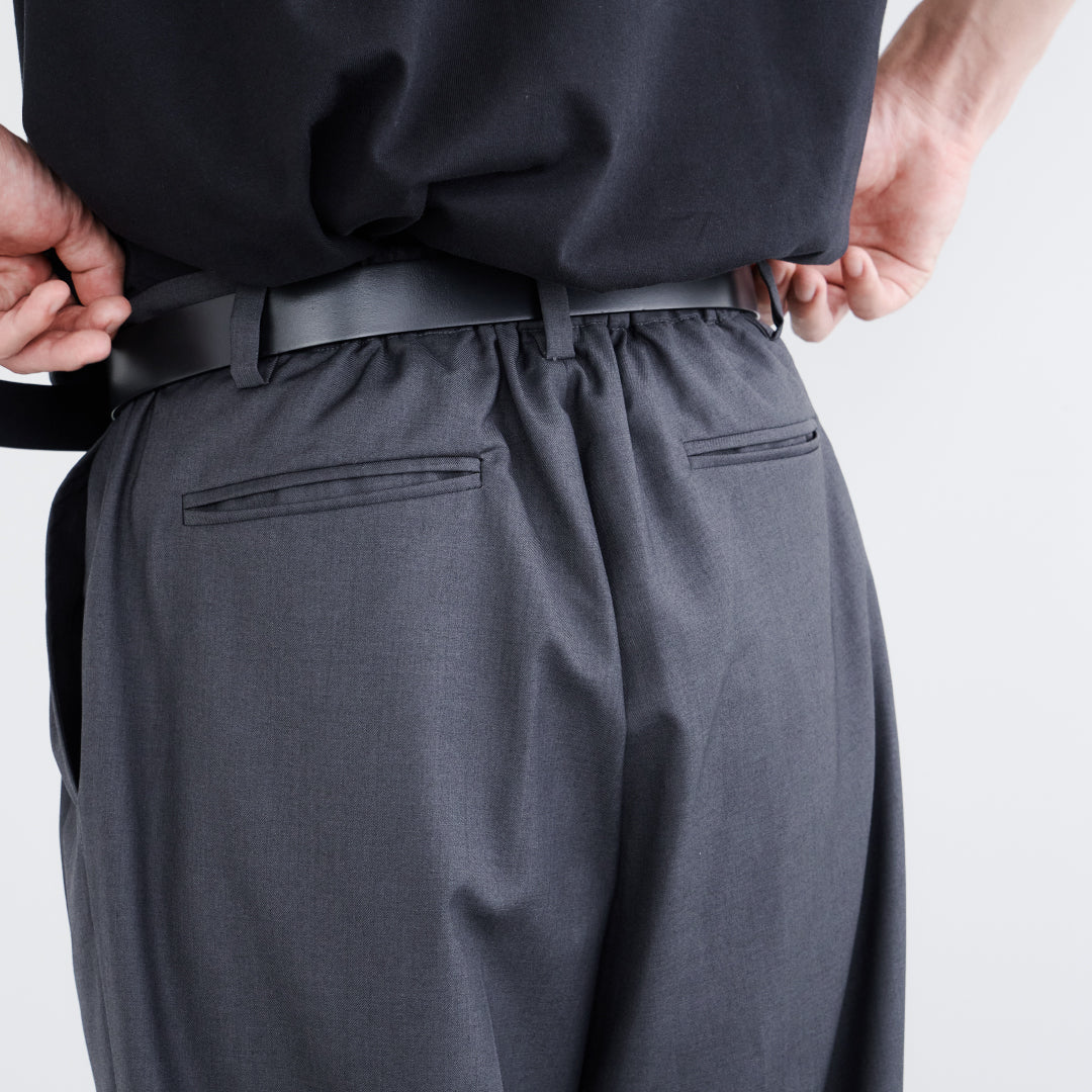 2Tuck Wide Slacks-gray-