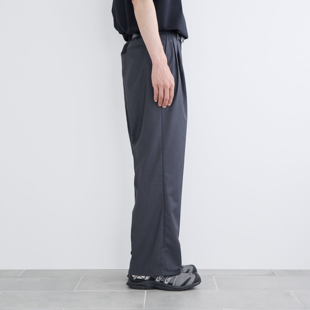 2Tuck Wide Slacks-gray-