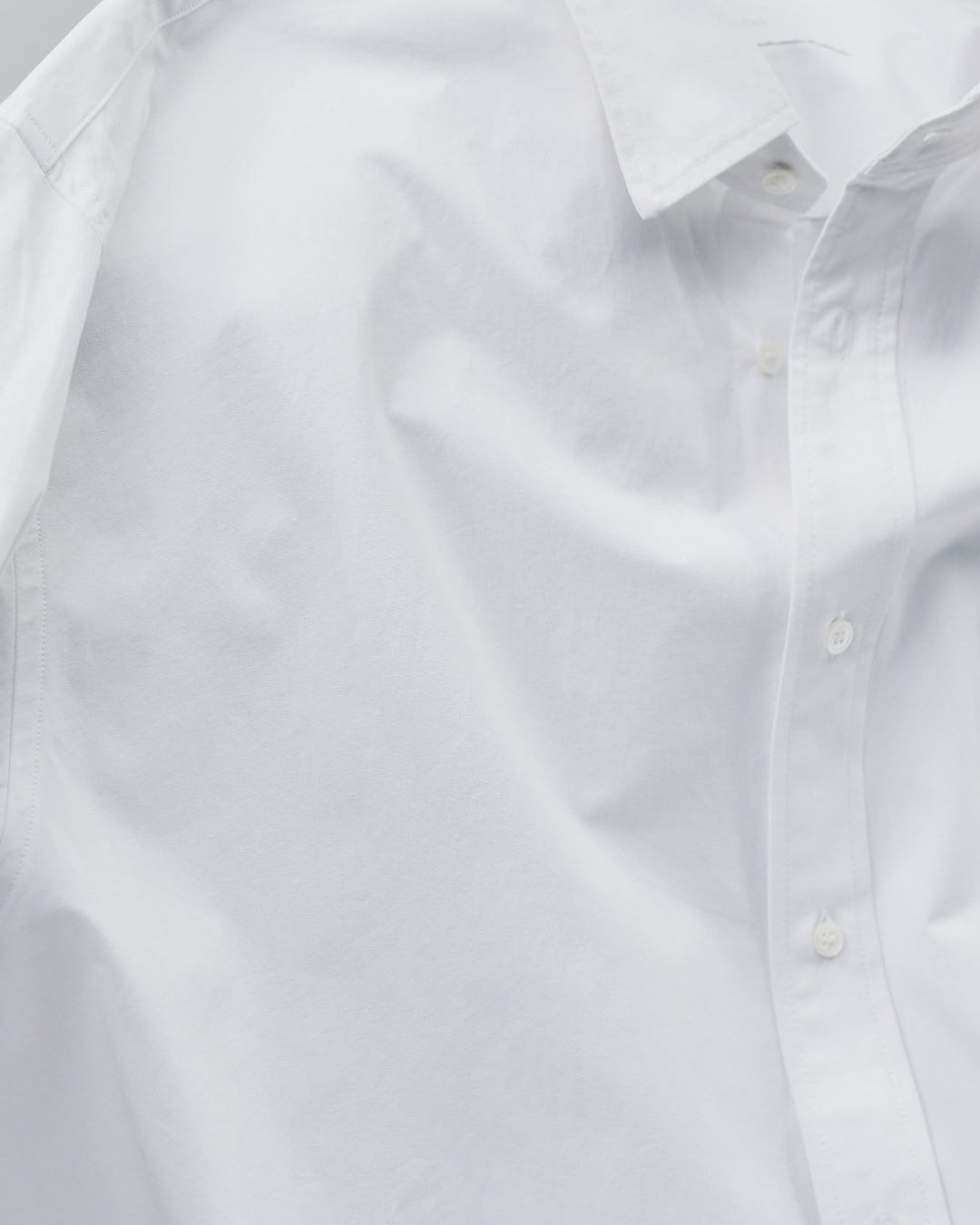 Cotton Broadcloth Regular Collar L/S Shirts -white-