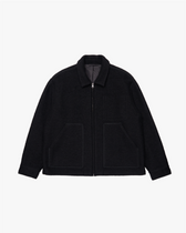 Sliver Knit Jacket -black-