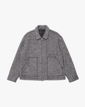 Sliver Knit Jacket -gray-