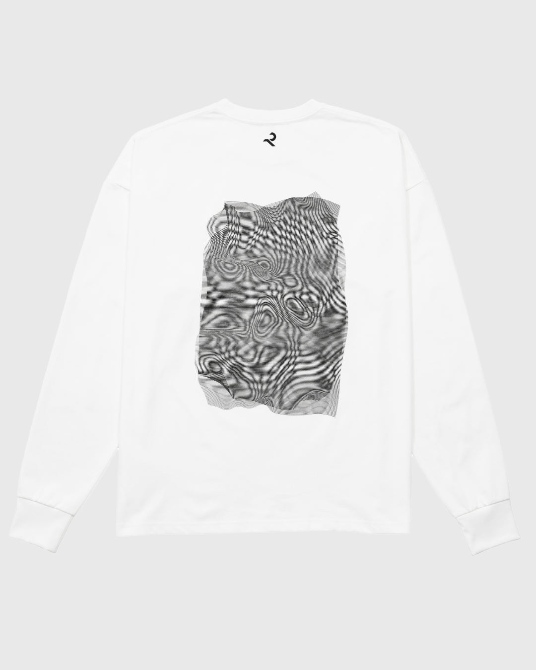 L/S Tee "Moire" - white