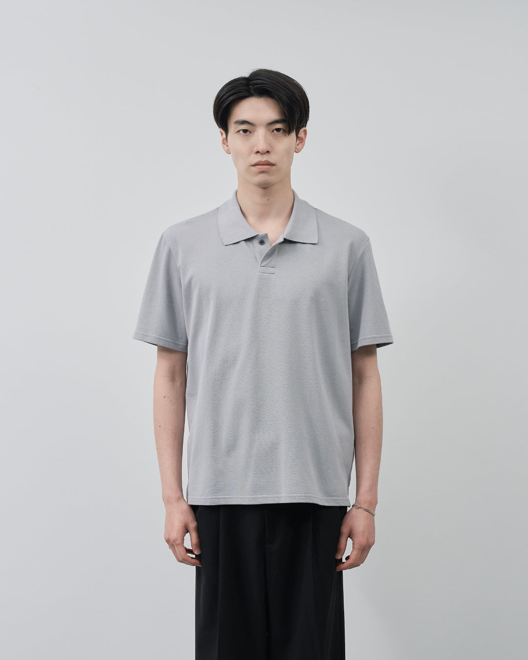 Soft Pique S/S Polo -blue gray (RETOUCH Exclusive)-