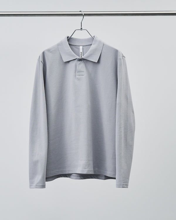 Soft Pique L/S Polo -blue gray(RETOUCH Exclusive)-