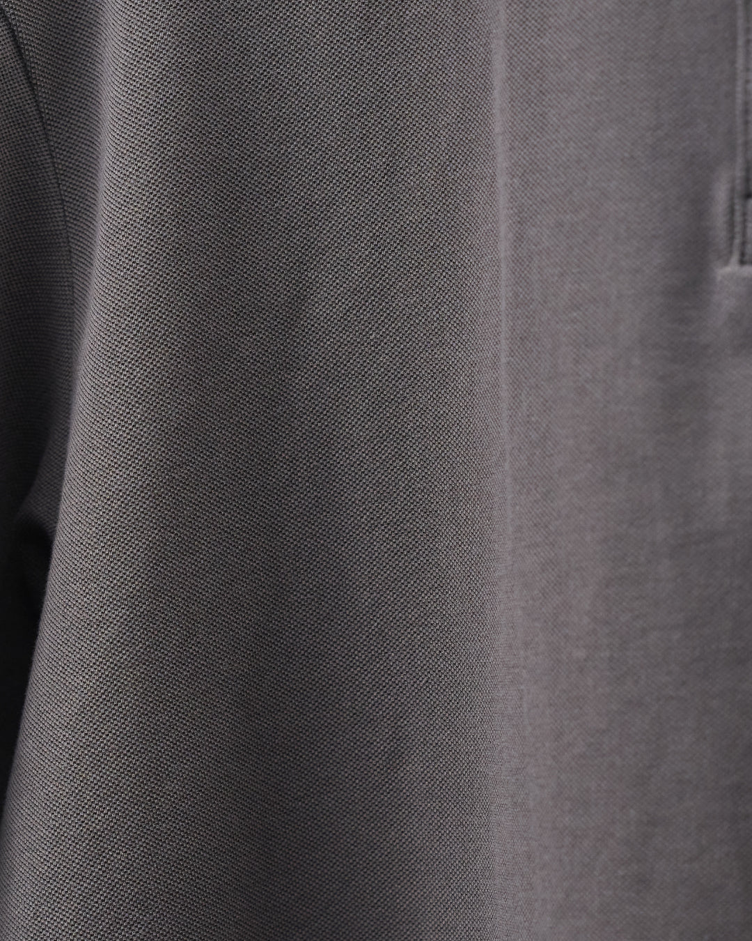 Soft Pique L/S Polo -charcoal gray (RETOUCH Exclusive)-
