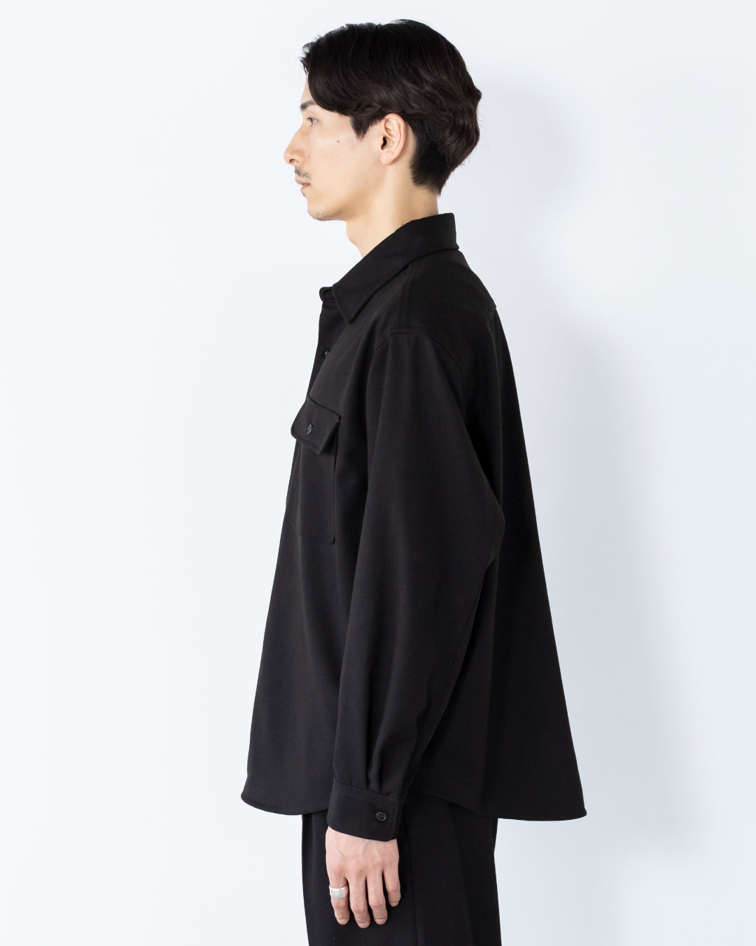 Wool Touch CPO Jacket -black-