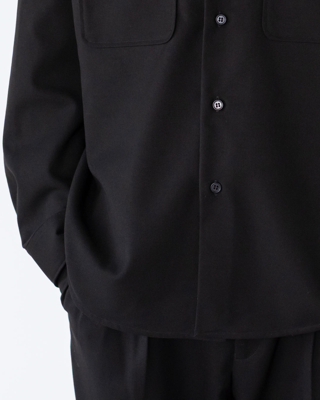 Wool Touch CPO Jacket -black-