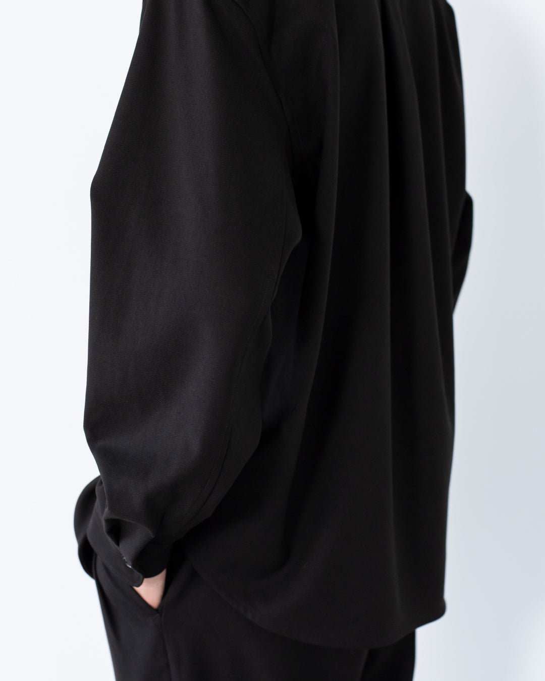 Wool Touch CPO Jacket -black-