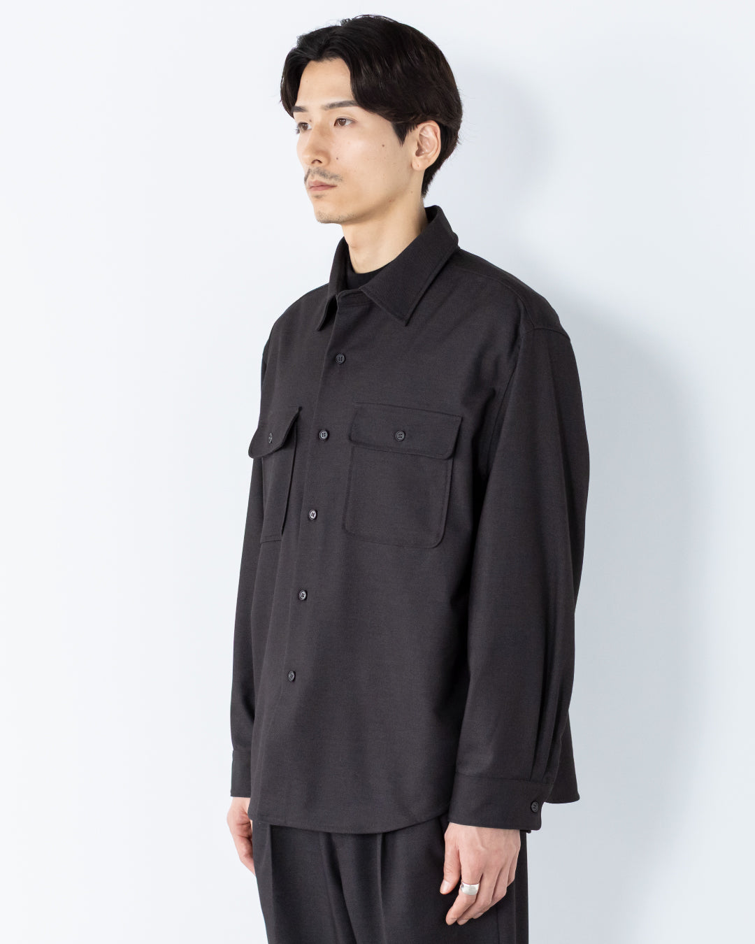 Wool Touch CPO Jacket -dark gray-