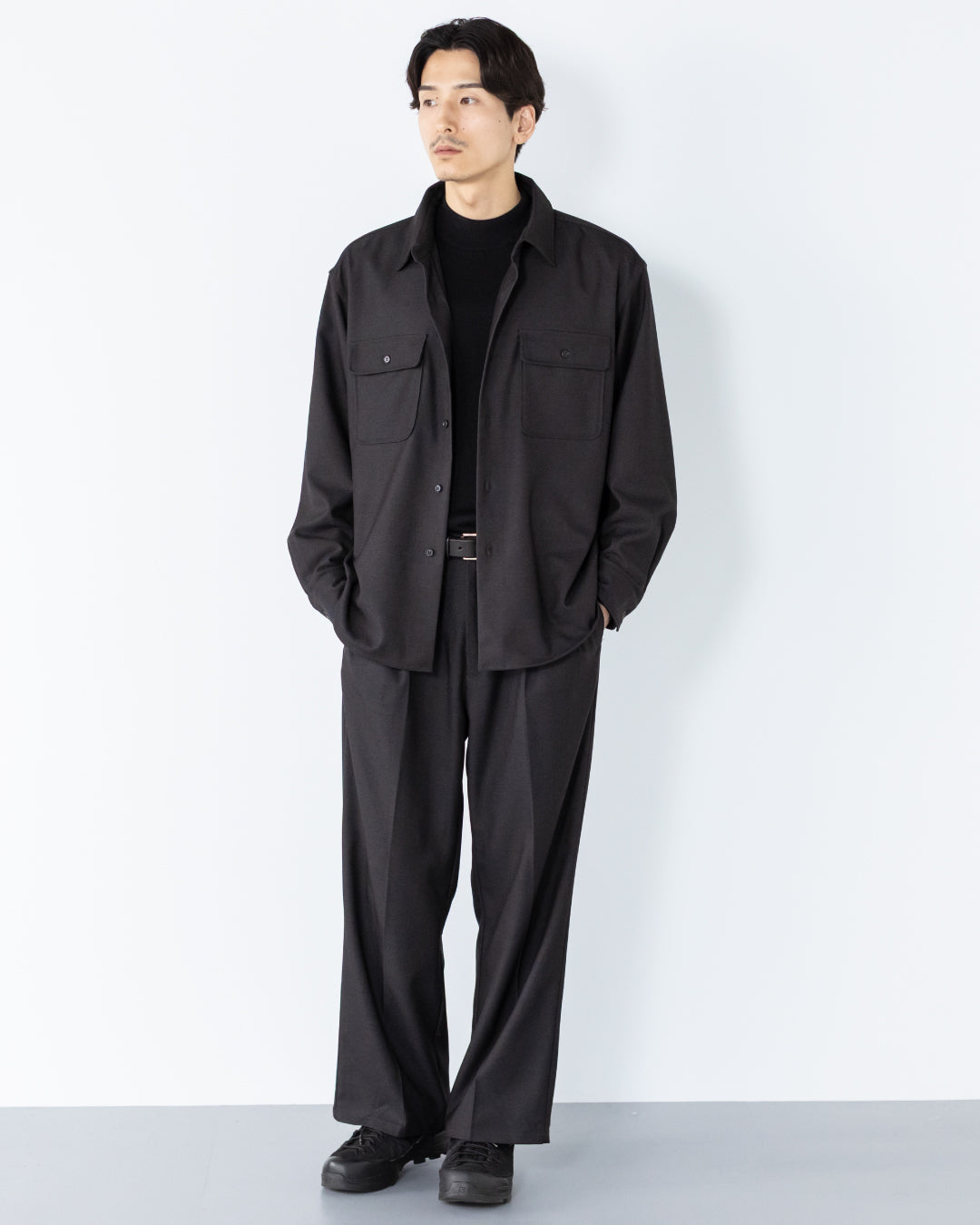 Wool Touch CPO Jacket -dark gray-