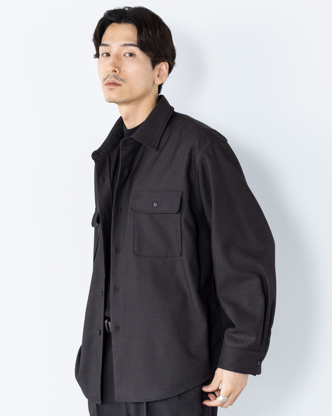 Wool Touch CPO Jacket -dark gray-