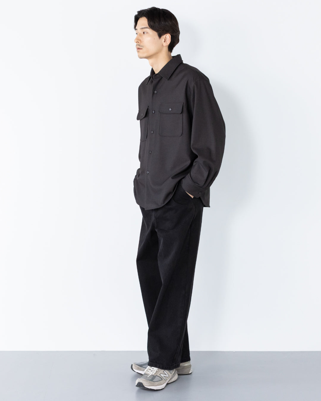 Wool Touch CPO Jacket -dark gray-