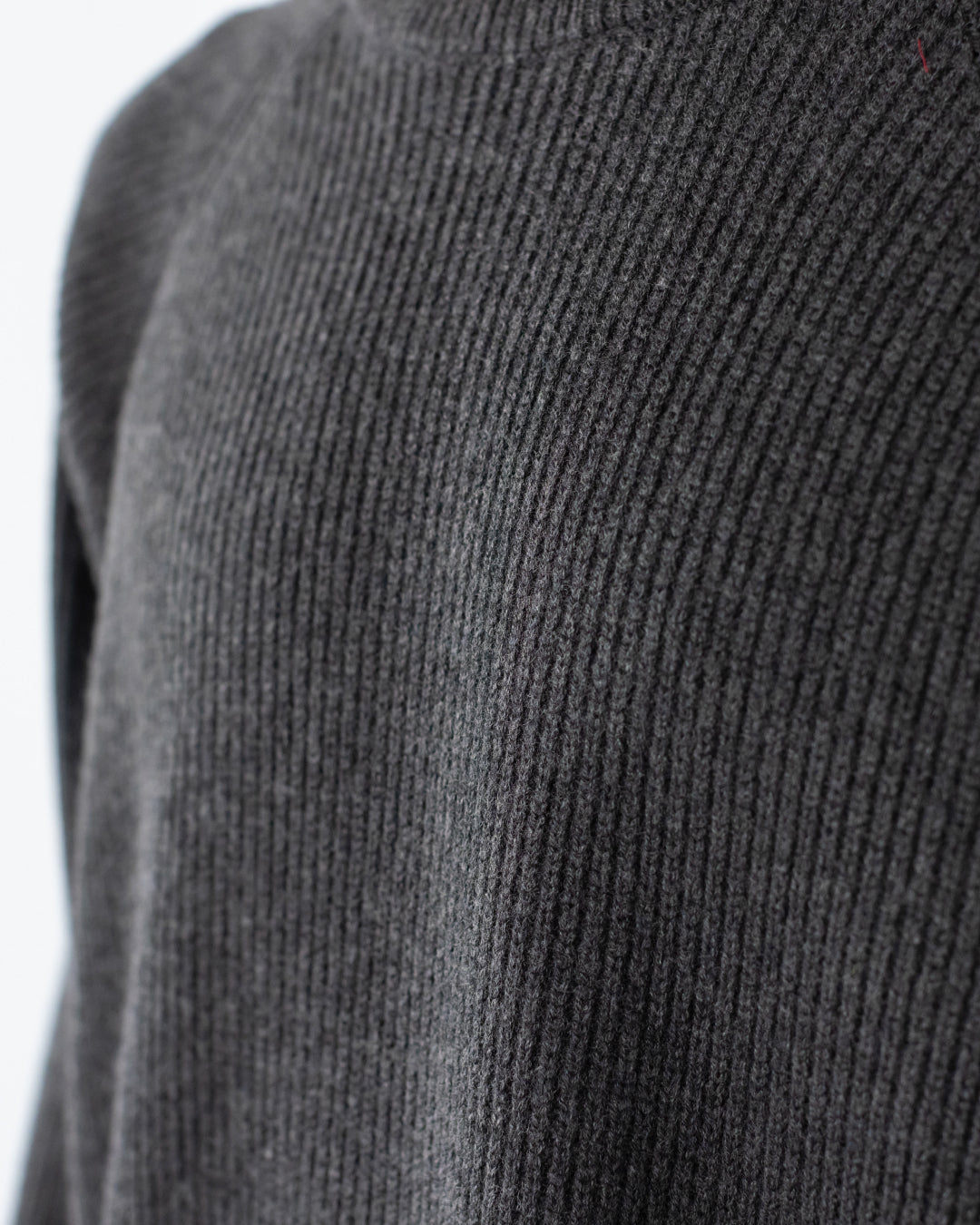 Wool Mixed Crewneck Knit -dark gray-