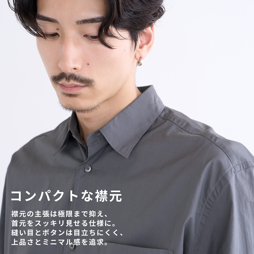 Relaxed Fit L/S Shirt -chacoal gray-