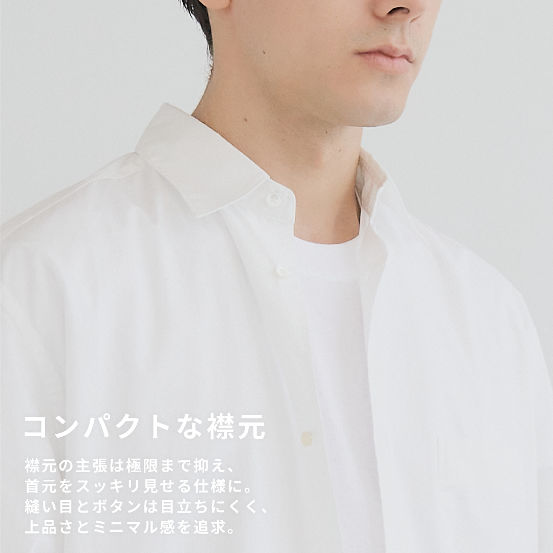 Relaxed Fit L/S Shirt -white-