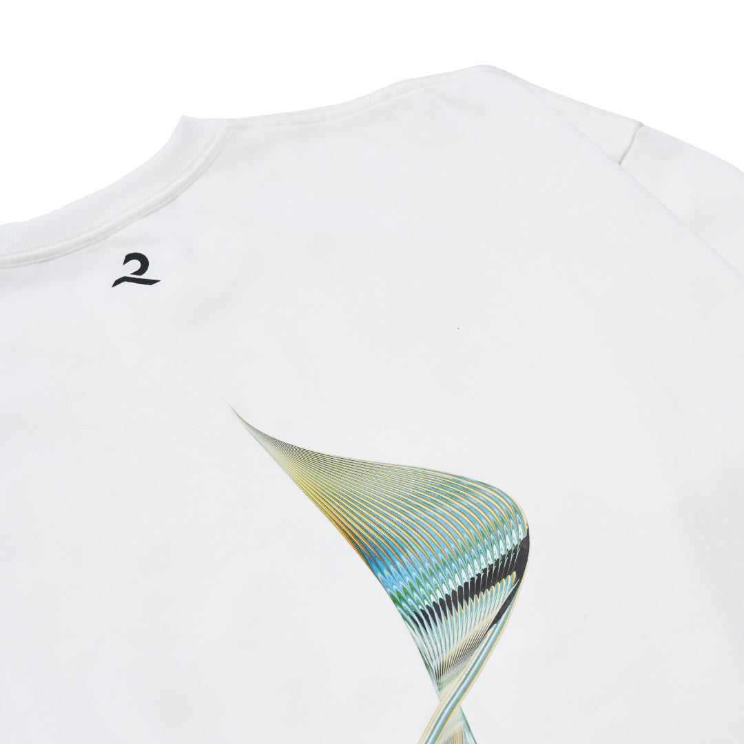 L/S Tee "Helix" - white