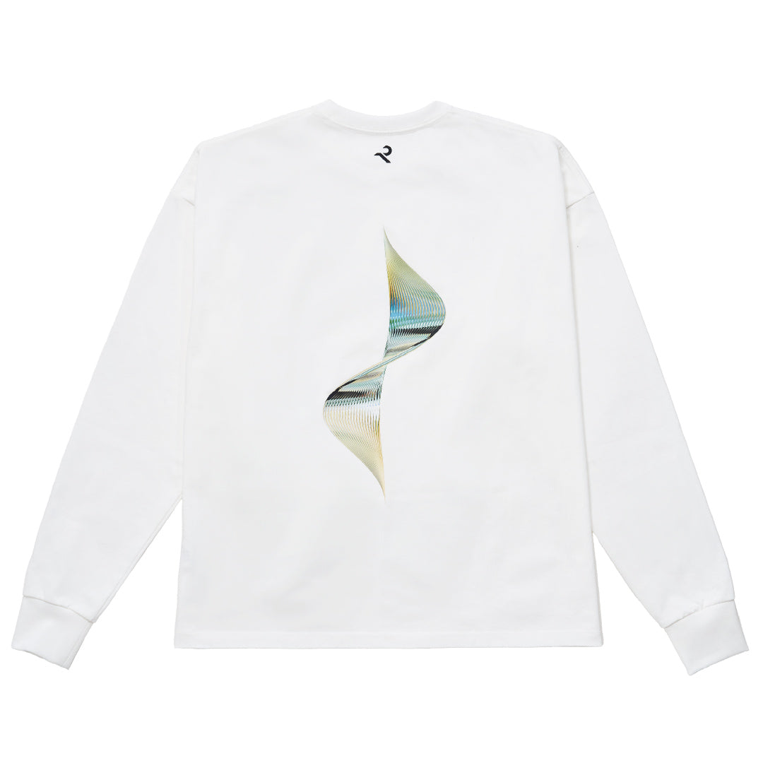 L/S Tee "Helix" - white