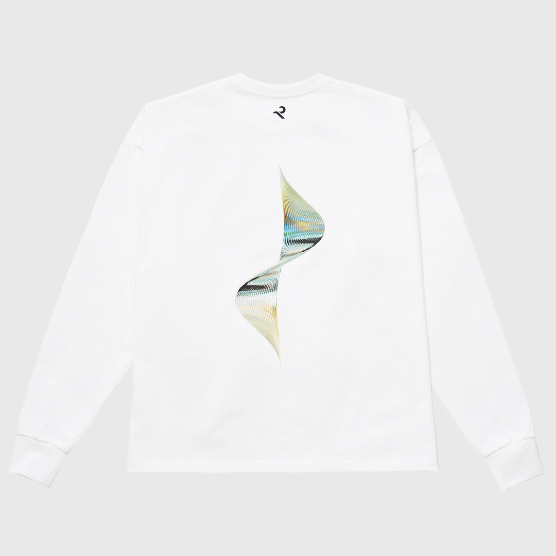 L/S Tee "Helix" - white