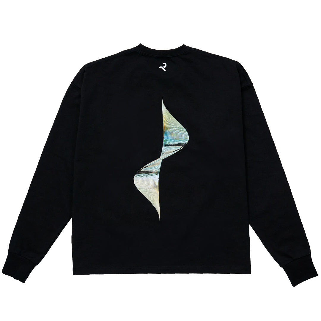 L/S Tee "Helix" - black