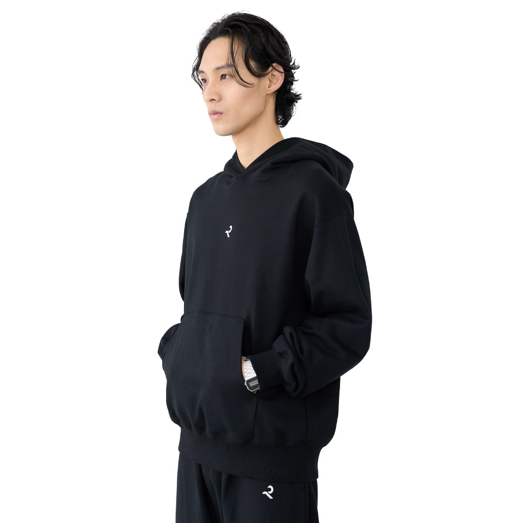 Logo Pullover Hoodie -black-