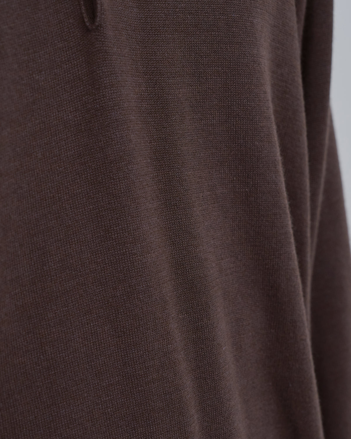 Wholegarment L/S Knit Polo -brown-