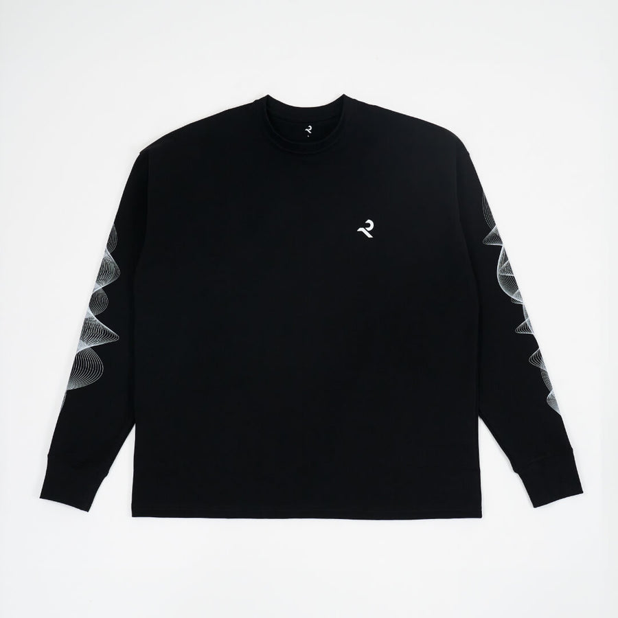 L/S Tee ”WAVE” - black