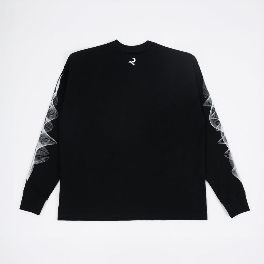 L/S Tee ”WAVE” - black