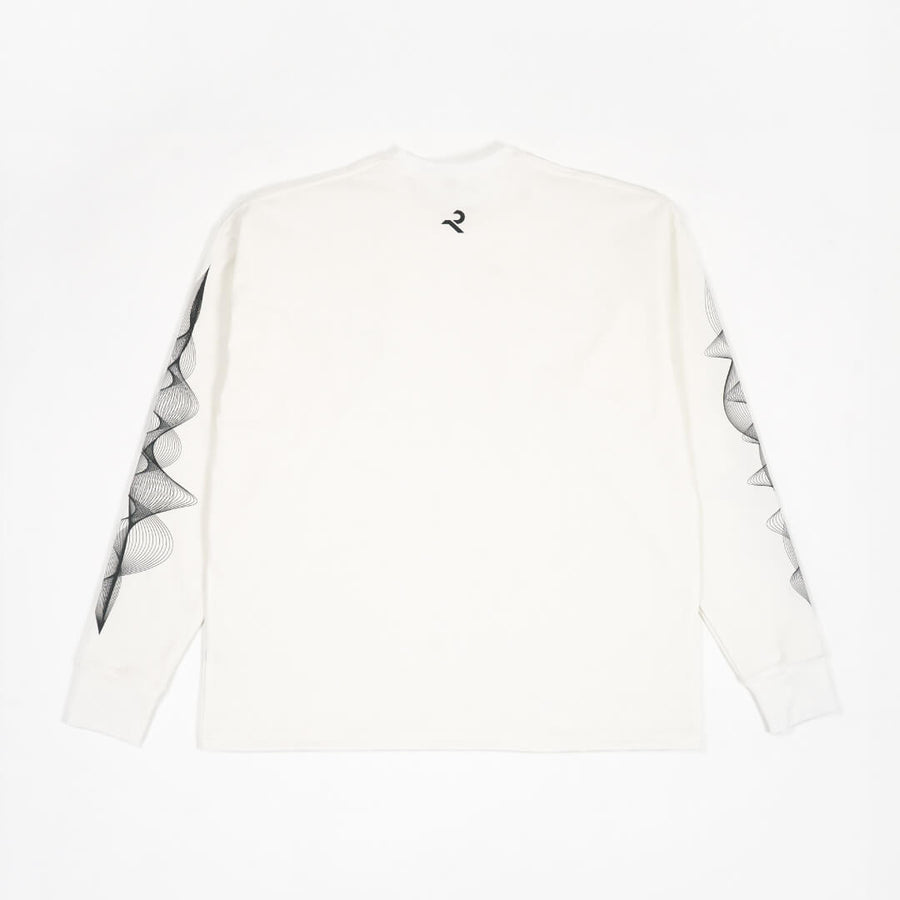 L/S Tee ”WAVE” - white