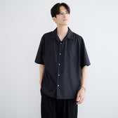 S/S Open Collar Shirt -dark gray-