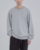 Sweat Touch Crew Neck Knit -light gray-