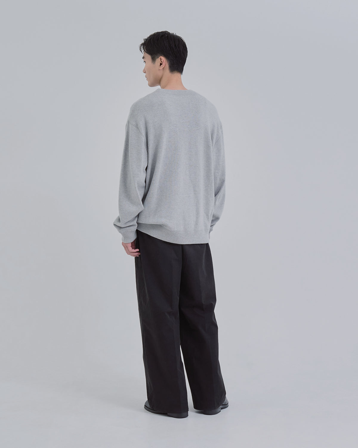 Sweat Touch Crew Neck Knit -light gray-（3）